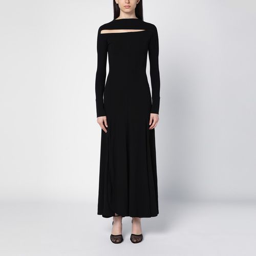 Abito nero in viscosa con cut-out - Victoria Beckham - Modalova