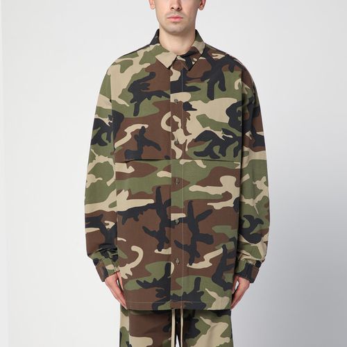 Camouflage recycled nylon blend shirt - Fear of God Essentials - Modalova