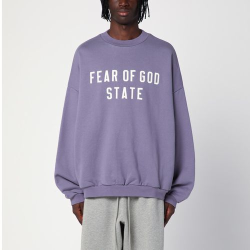 Felpa color lavanda con ricamo logo - Fear of God Essentials - Modalova