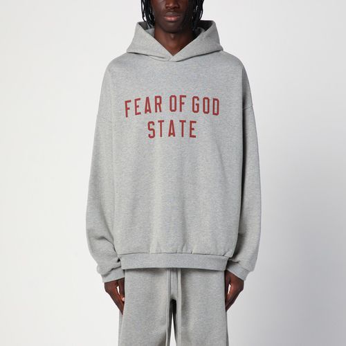 Felpa con cappuccio grigia con logo - Fear of God Essentials - Modalova