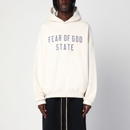 Felpa con cappuccio bianca con logo - Fear of God Essentials - Modalova