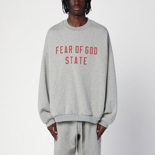 Felpa girocollo grigio con logo - Fear of God Essentials - Modalova