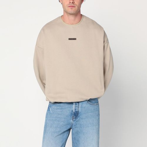 Greige brushed cotton sweatshirt - Fear of God Essentials - Modalova
