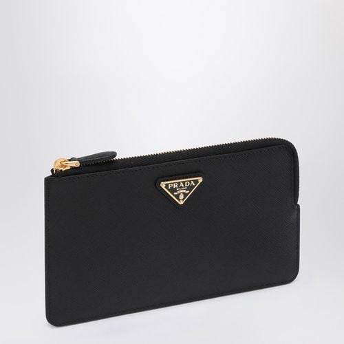 Black zip card holder in Saffiano - Prada - Modalova