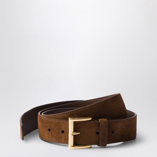 Cocoa suede leather belt - Prada - Modalova