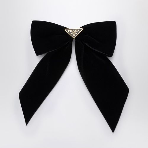 Black velvet hair clip - Prada - Modalova