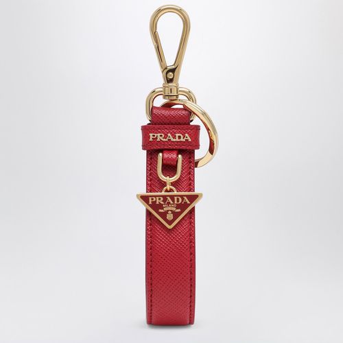 Red/gold Saffiano leather keychain - Prada - Modalova