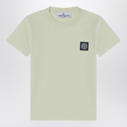 Hellgrünes T-Shirt mit Logo-Patch - Stone Island - Modalova