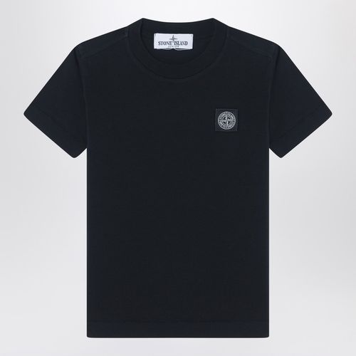 Schwarzes T-Shirt mit Logo-Patch - Stone Island - Modalova