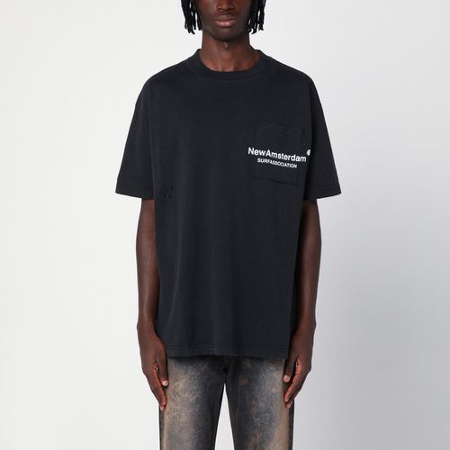 Oversized black cotton T-shirt - New Amsterdam Surf Association - Modalova