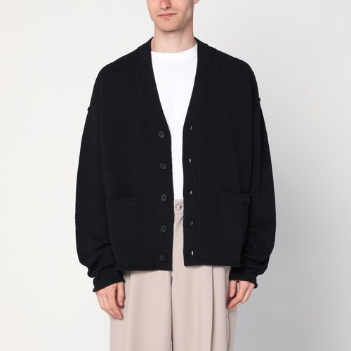 Cardigan nero in misto cotone - New Amsterdam Surf Association - Modalova