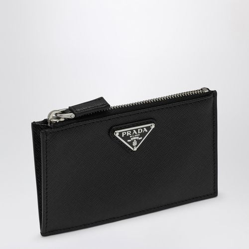 Black zipped card case in Saffiano - Prada - Modalova