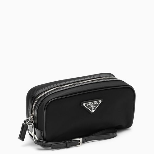 Re-Nylon and brushed leather carrier - Prada - Modalova