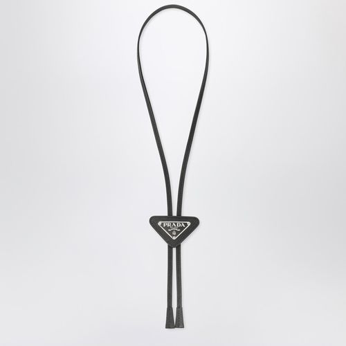 Black Saffiano Bolo Tie with logo - Prada - Modalova