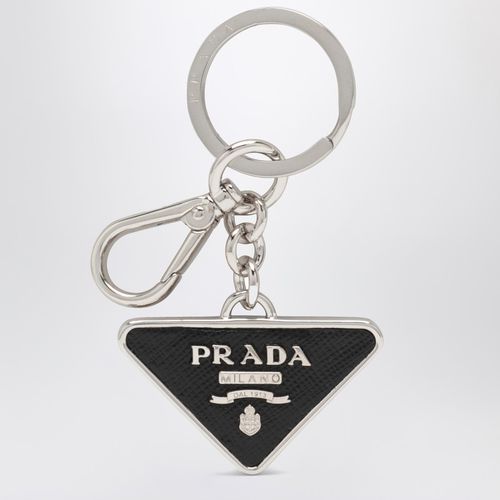 Black Saffiano and metal key ring - Prada - Modalova