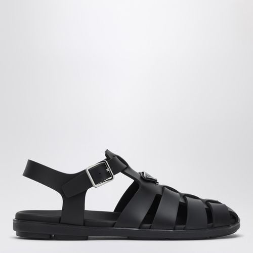 Black rubber cage sandal - Prada - Modalova