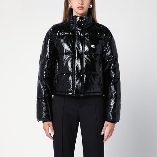 Schwarz glänzende Daunenjacke - Courrèges - Modalova