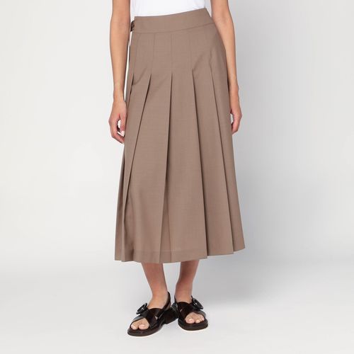 Pleated midi skirt in khaki - Róhe - Modalova
