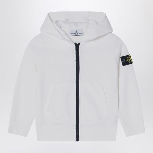 White zip-up sweatshirt in cotton - Stone Island - Modalova