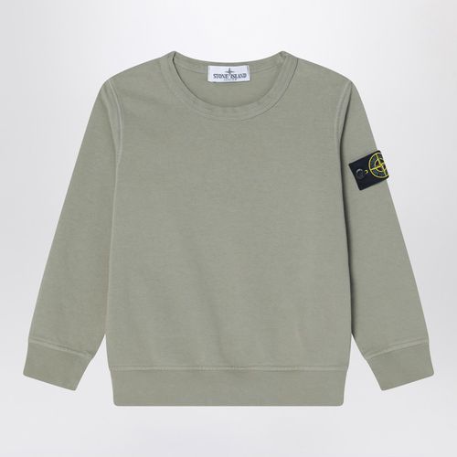 Felpa girocollo color muschio in cotone - Stone Island - Modalova