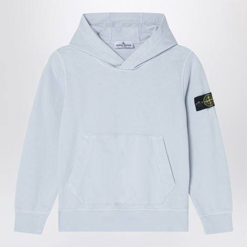 Felpa con cappuccio azzurra in cotone - Stone Island - Modalova