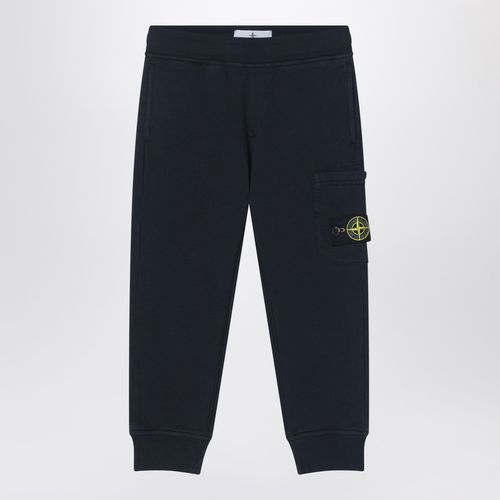 Navy blue cotton jogging pants - Stone Island - Modalova