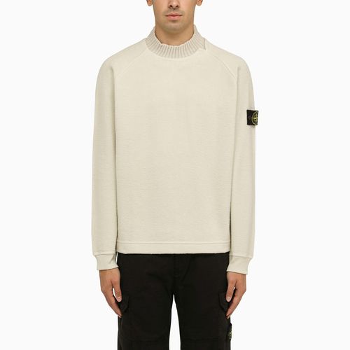 Kreidefarbener Pullover aus Baumwolle - Stone Island - Modalova