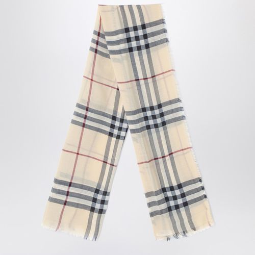 Check Stone wool scarf - Burberry - Modalova