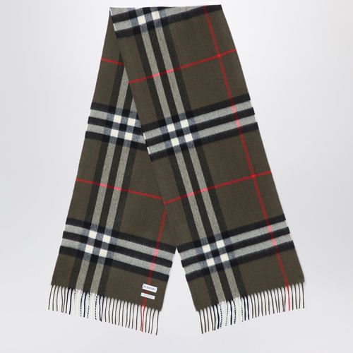 Dark cashmere Check pattern scarf - Burberry - Modalova