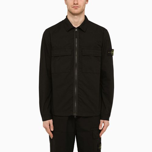 Regular Fit zip shirt black - Stone Island - Modalova