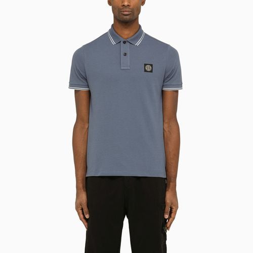 Aviofarbenes kurzärmeliges Poloshirt mit Logo - Stone Island - Modalova