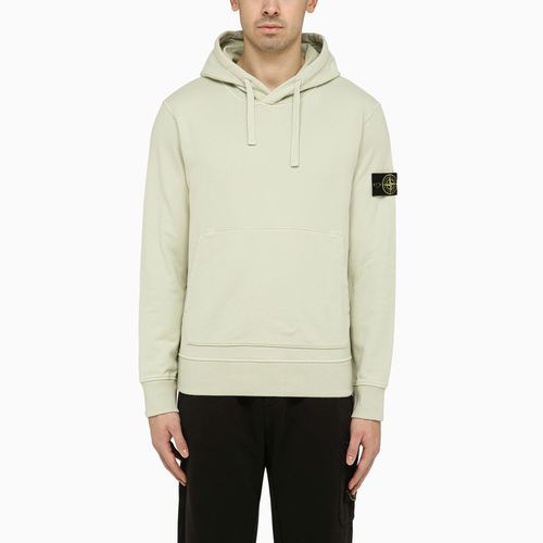 Felpa con cappuccio pistacchio con logo - Stone Island - Modalova