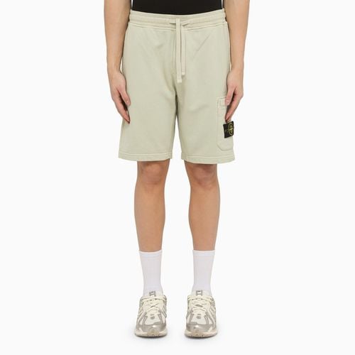 Pistazienfarbene Bermudashorts aus Baumwolle - Stone Island - Modalova