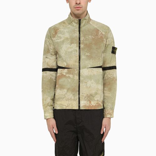 Beigefarbene Jacke mit Reißverschluss aus Nylon - Stone Island - Modalova