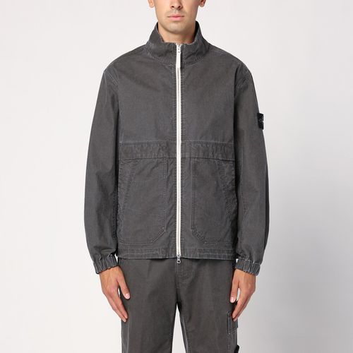 Giacca con zip grigia in misto cotone - Stone Island - Modalova