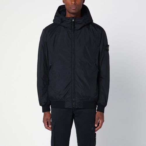 Navy blue nylon zipped jacket - Stone Island - Modalova