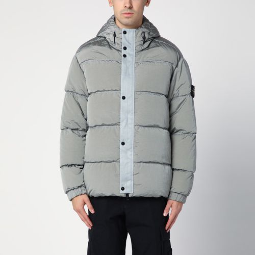 Piumino con cappuccio grigio - Stone Island - Modalova