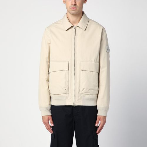 Bomber imbottito beige in cotone - Stone Island - Modalova