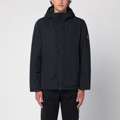 Giacca nera in nylon con logo - Stone Island - Modalova