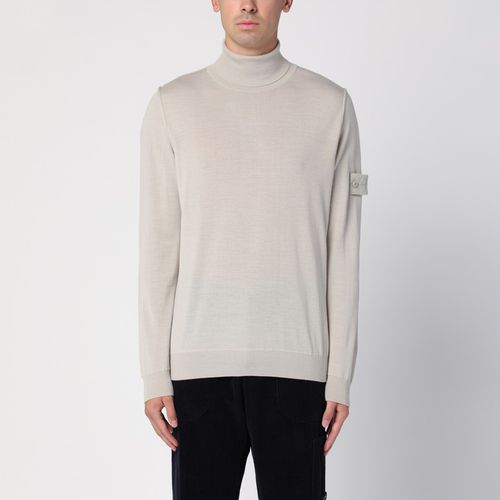 Beige wool turtleneck jumper - Stone Island - Modalova