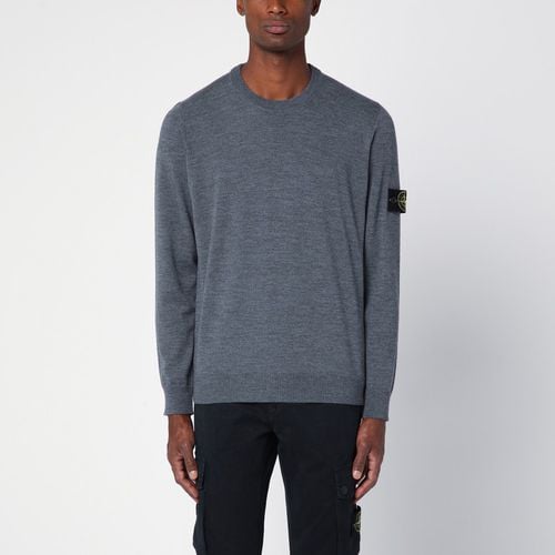 Wool Grey crew-neck sweater - Stone Island - Modalova