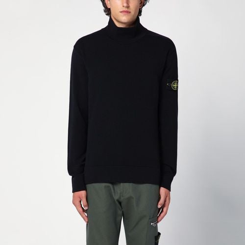 Marineblauer Rollkragenpullover aus Wollgemisch - Stone Island - Modalova