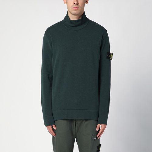 Maglia dolcevita muschio in misto lana - Stone Island - Modalova