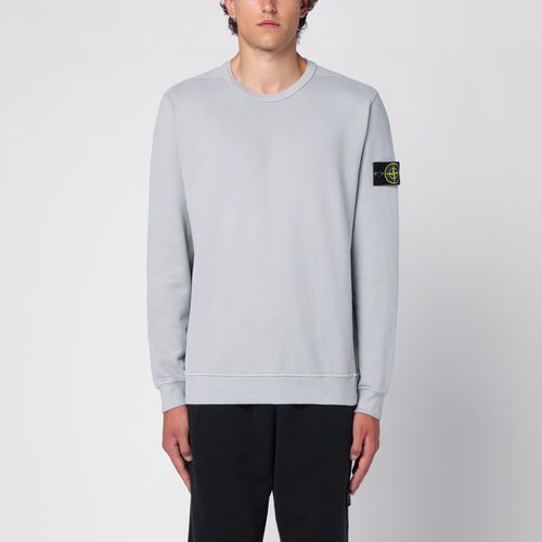 Felpa girocollo grigia in cotone - Stone Island - Modalova