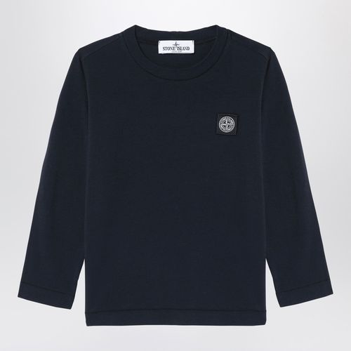 Marineblaues langärmeliges T-Shirt - Stone Island - Modalova