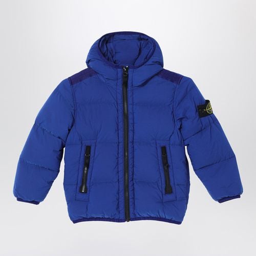 Electric Blue Hooded Padded Jacket - Stone Island - Modalova