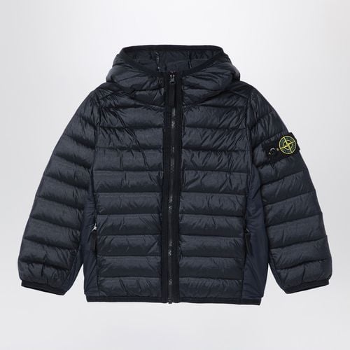 Marineblaue Jacke mit Kapuze - Stone Island - Modalova