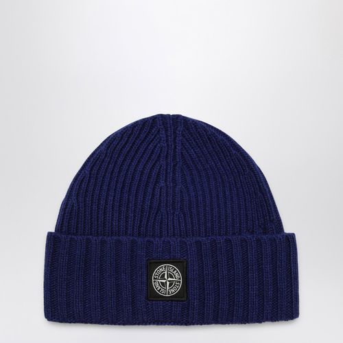 Bright wool cap with logo label - Stone Island - Modalova