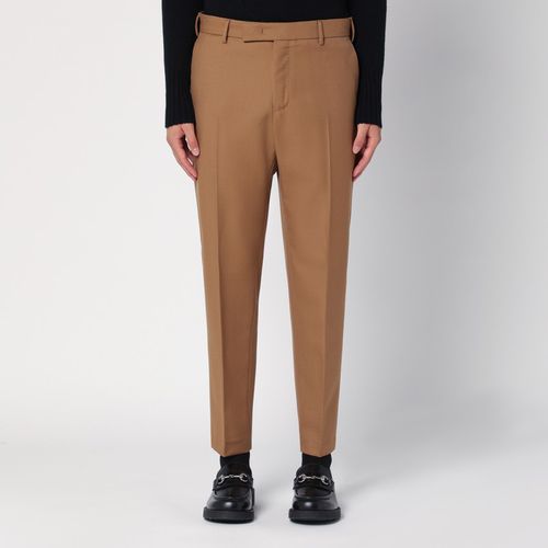 Desert-coloured virgin wool trousers - PT Torino - Modalova