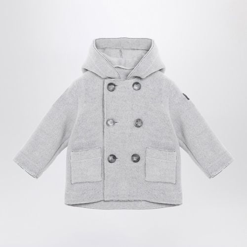 Zweireihige Jacke aus grauem Fleece - Il Gufo - Modalova